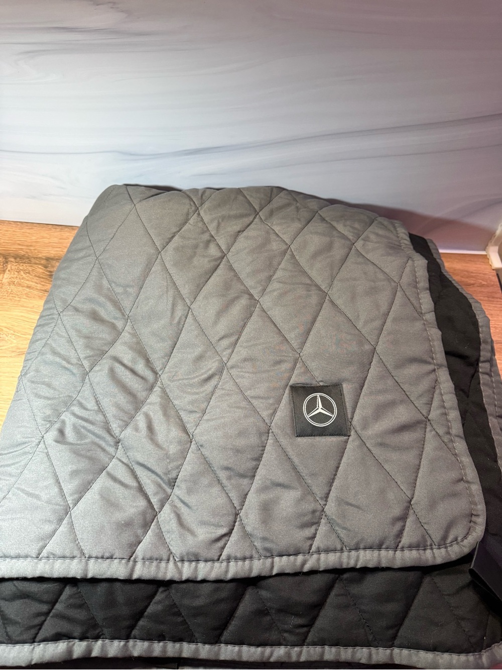 Mercedes-Benz Genuine Quilted Blanket Pet Seat Cover 52x75 Black Gray